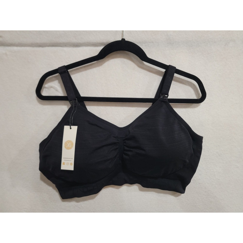 Kindred Bravely XL BUSTY NWT Sublime Hands-Free Pumping & Nursing Bra Black +Ext